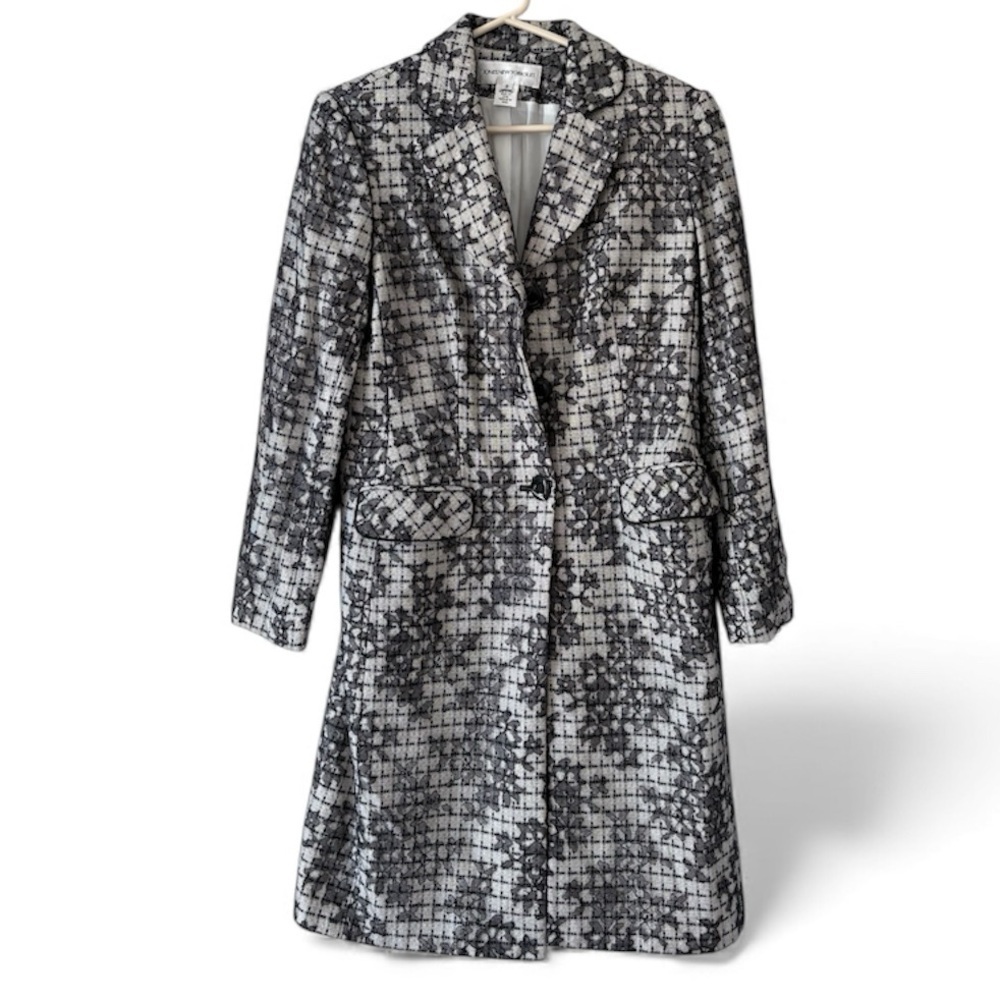 Jones New York Suit Lace Overlay Long Blazer Coat Women’s Size 8